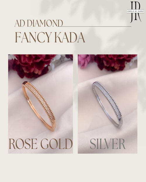 Diamond Rose Gold/ Silver Kada