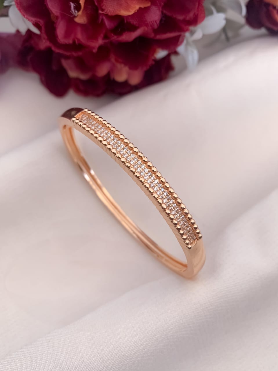 Diamond Rose Gold/ Silver Kada